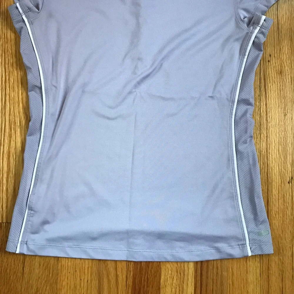 Alo CoolFit Women’s Lavender Short Sleeve Tennis Polo Top Small